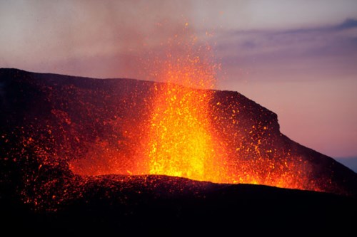 Feuerspektakel in Island!