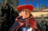 Indigena im Hochland nahe von Cuzco